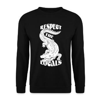 Respect the Locals – Wildlife Statement - Unisex Sweatshirt - black - Front - Alina (178cm) & Michal (187cm)