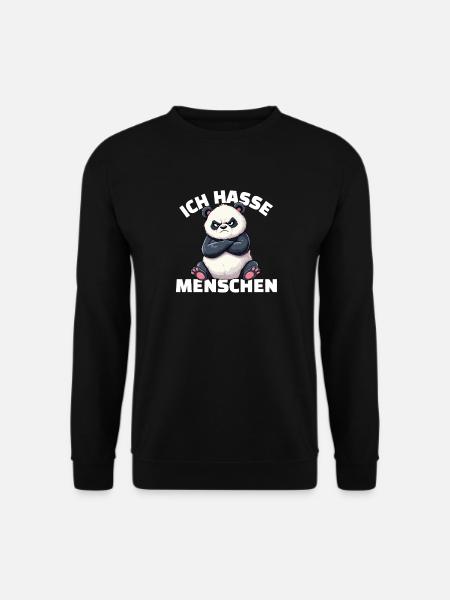 Grumpy Panda Hates People Design - Unisex Sweatshirt - black