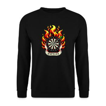 Chemise de fléchettes Ma fléchette va continuer - Sweat-shirt Unisexe - noir - Devant - Alina (178cm) & Michal (187cm)