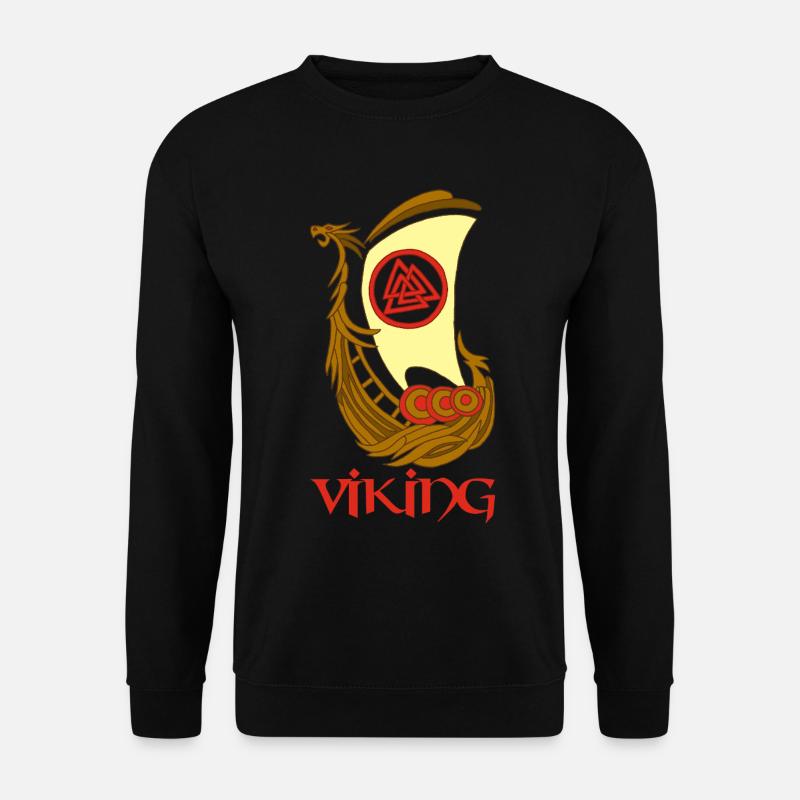 Wikingerschiff - Unisex Pullover - Schwarz