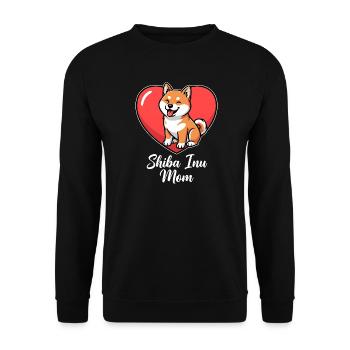 Shiba Inu Maman avec Cœur – Maman Chien Cadeau - Sweat-shirt Unisexe - noir - Devant - Alina (178cm) & Michal (187cm)