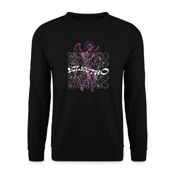 Elektronische Musik im Heavenly Angel-Design - Unisex Pullover - Schwarz - Vorne - Alina (178cm) & Michal (187cm)