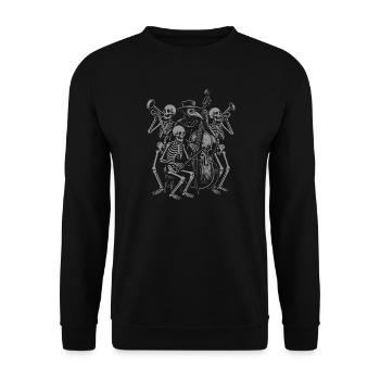 Spooky Skeleton Jazz Ensemble - Unisex Sweatshirt - black - Front - Alina (178cm) & Michal (187cm)