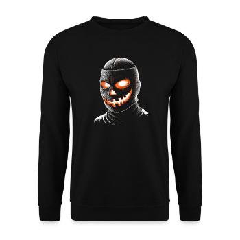 Halloween Pumpkin Zombie Monster - Unisex Sweatshirt - black - Front - Alina (178cm) & Michal (187cm)