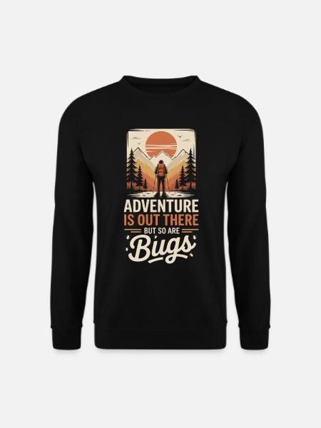 Mountain Adventure Hikers at Sunset - Unisex Sweatshirt - black