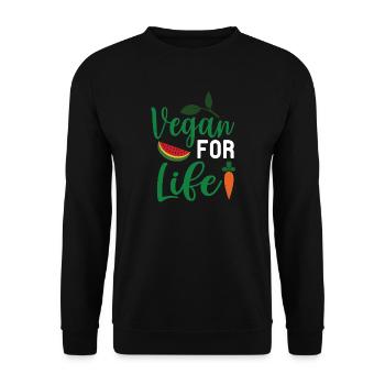 Végétalien pour la vie - Sweat-shirt Unisexe - noir - Devant - Alina (178cm) & Michal (187cm)