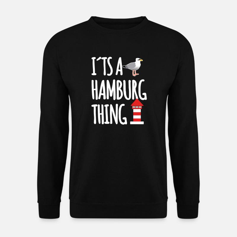 Hamburg Hafen Spruch - Unisex Pullover - Schwarz