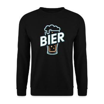 Bier - Cool Beer Logo - Unisex Pullover - Schwarz - Vorne - Alina (178cm) & Michal (187cm)