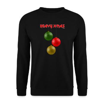 HEAVY X-MAS, traditional - Unisex Sweatshirt - black - Front - Alina (178cm) & Michal (187cm)