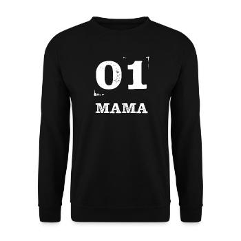 No1 Mom Vintage Print - Unisex Sweatshirt - black - Front - Alina (178cm) & Michal (187cm)