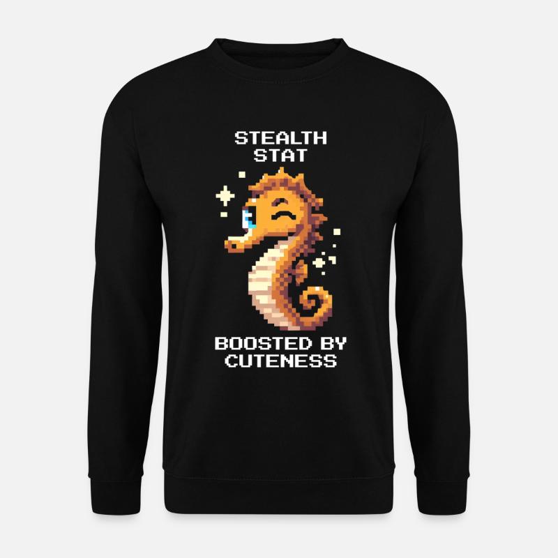 Süß & unsichtbar | Seepferdchen - Unisex Pullover - Schwarz