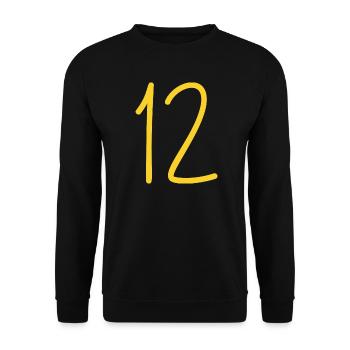 12 - Unisex Pullover - Schwarz - Vorne - Alina (178cm) & Michal (187cm)
