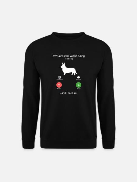 Mon corgi gallois cardigan appelle le chien drôle de maman - Sweat-shirt Unisexe - noir