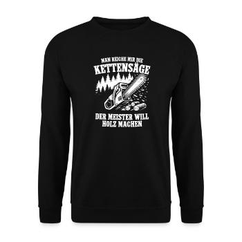 Passe-moi les tronçonneuses - Sweat-shirt Unisexe - noir - Devant - Alina (178cm) & Michal (187cm)