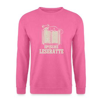 Epische Leseratte - Unisex Pullover - Pink - Vorne