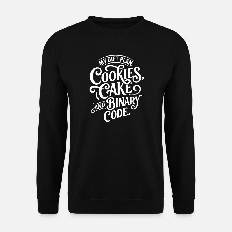 Cookies Cake Binary Code Design - Unisex Sweatshirt - black