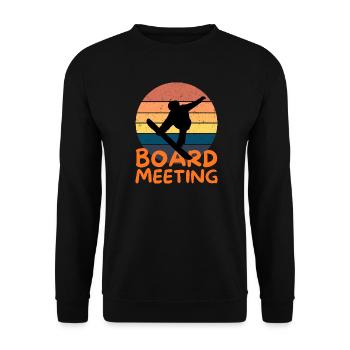 Snowboarding Board Meeting - Unisex Sweatshirt - black - Front - Alina (178cm) & Michal (187cm)