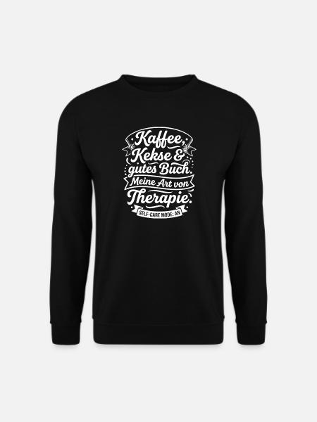 Coffee Cookies Books Therapy Design - Unisex Sweatshirt - black