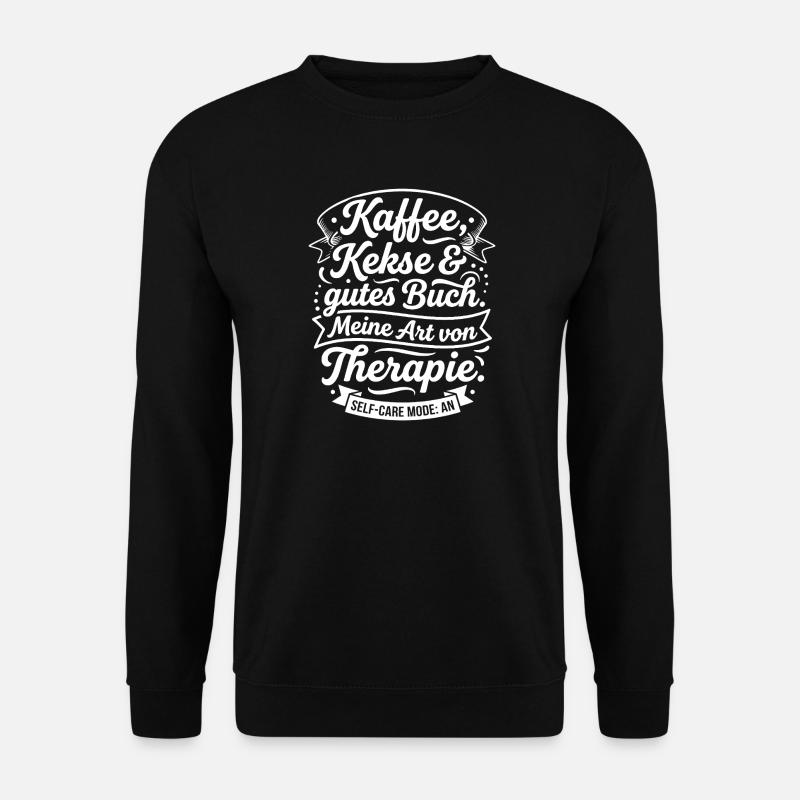 Coffee Cookies Books Therapy Design - Unisex Sweatshirt - black