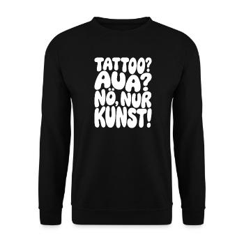 Tattoo? Ouch? No, only art - Unisex Sweatshirt - black - Front - Alina (178cm) & Michal (187cm)