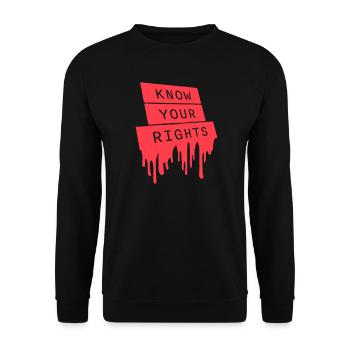 Know Your Rights Activism Justice Freedom - Unisex Sweatshirt - black - Front - Alina (178cm) & Michal (187cm)
