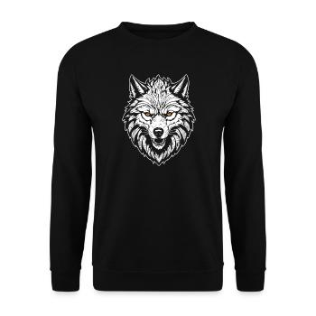 Loup - Sweat-shirt Unisexe - noir - Devant - Alina (178cm) & Michal (187cm)