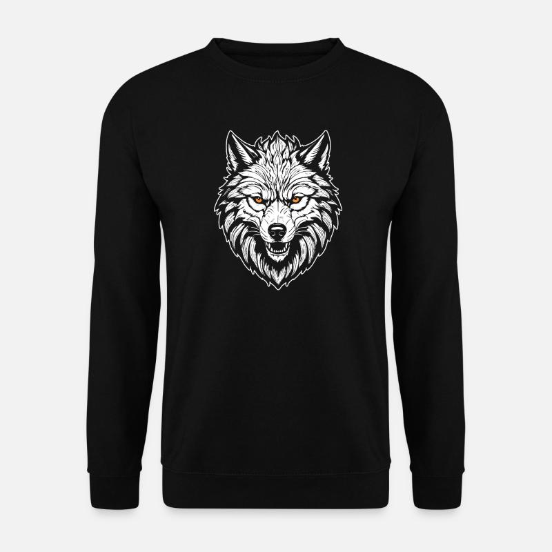 Wolf - Unisex Pullover - Schwarz