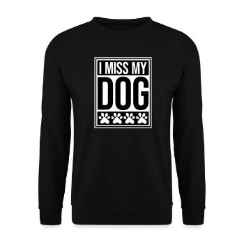 Mon chien Dog Amamant Dog Love Logo de blague - Sweat-shirt Unisexe - noir - Devant - Alina (178cm) & Michal (187cm)