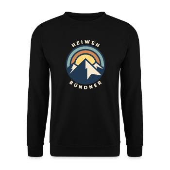 Heiweh Grisons - Sweat-shirt Unisexe - noir - Devant - Alina (178cm) & Michal (187cm)