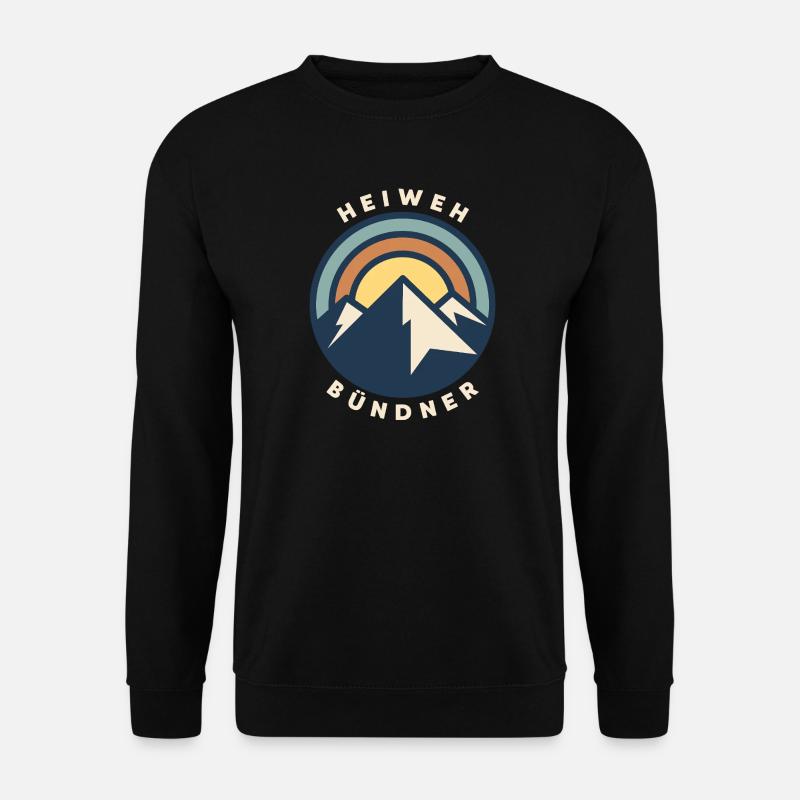 Heiweh Graubünden - Unisex Sweatshirt - black