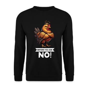 Before You Ask Chickens Chicken Chicken Lover - Unisex Sweatshirt - black - Front - Alina (178cm) & Michal (187cm)