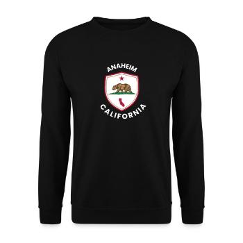 Anaheim California Bear Flag - Unisex Sweatshirt - black - Front - Alina (178cm) & Michal (187cm)