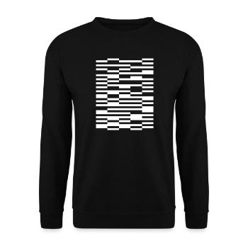 geometric lines pattern design T-Shirt - Unisex Sweatshirt - black - Front - Alina (178cm) & Michal (187cm)