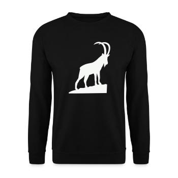 Alpine Bock Silhouette - Sweat-shirt Unisexe - noir - Devant - Alina (178cm) & Michal (187cm)
