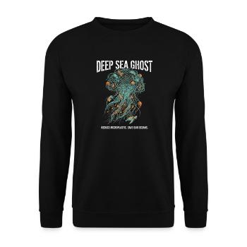 Deep Sea Plastic - Unisex Sweatshirt - black - Front - Alina (178cm) & Michal (187cm)