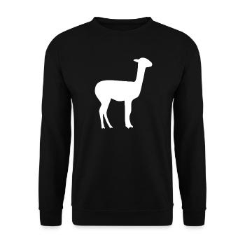 lama - Unisex Sweatshirt - black - Front - Alina (178cm) & Michal (187cm)