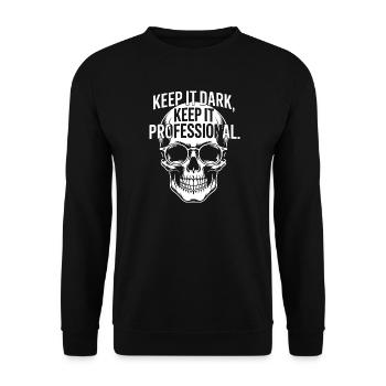 Dark Skull Pro : Restez professionnel - Sweat-shirt Unisexe - noir - Devant - Alina (178cm) & Michal (187cm)
