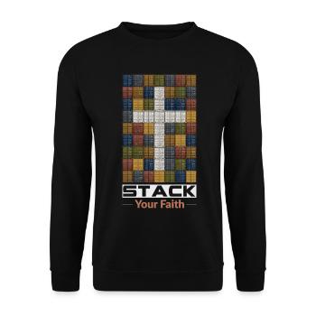 Stackez votre foi - Sweat-shirt Unisexe - noir - Devant - Alina (178cm) & Michal (187cm)