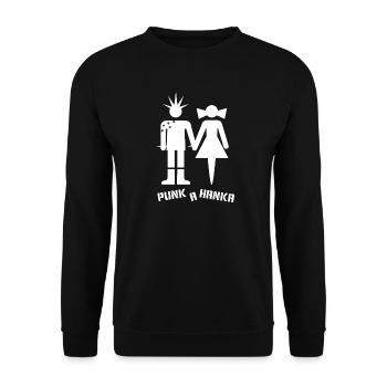 PUNK A HANKA - Unisex Sweatshirt - black - Front - Alina (178cm) & Michal (187cm)