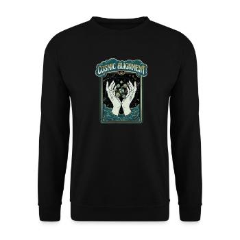 Cosmic World - Unisex Pullover - Schwarz - Vorne - Alina (178cm) & Michal (187cm)