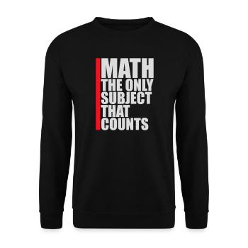 Les mathématiques La seule matière qui compte Nerd Mathe Logo - Sweat-shirt Unisexe - noir - Devant - Alina (178cm) & Michal (187cm)