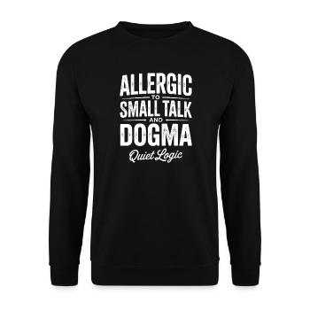 Allergique aux banalités et au dogme - Sweat-shirt Unisexe - noir - Devant - Alina (178cm) & Michal (187cm)