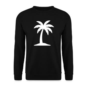 Palm Tree Summer Beach Vacation Sea Travel Gift - Unisex Sweatshirt - black - Front - Alina (178cm) & Michal (187cm)