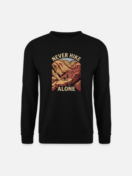 Mountains - Never Hike Alone - Unisex Sweatshirt - black