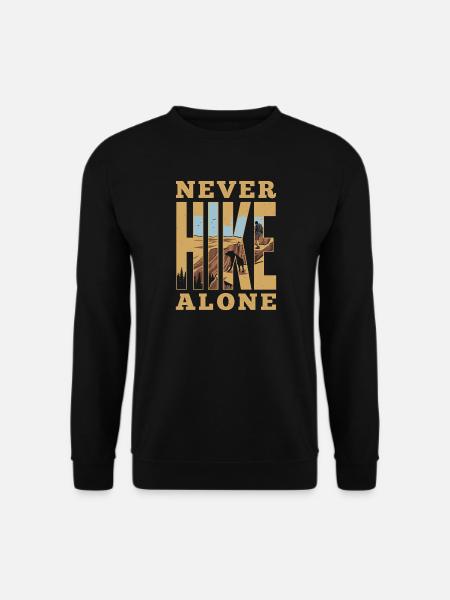 Mountains - Never Hike Alone - Unisex Sweatshirt - black