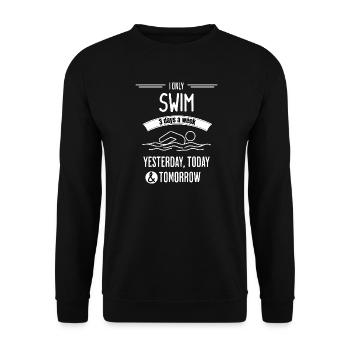 Citation drôle de Swim - Sweat-shirt Unisexe - noir - Devant - Alina (178cm) & Michal (187cm)