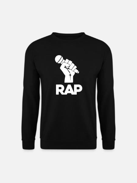 Silhouette du micro rap - Sweat-shirt Unisexe - noir