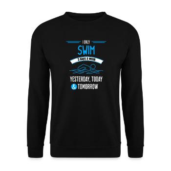 Schwimmclub-Routine - Unisex Pullover - Schwarz - Vorne - Alina (178cm) & Michal (187cm)