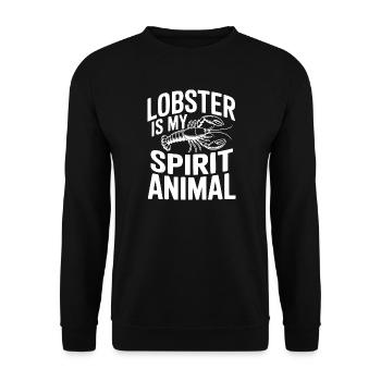Hummer ist mein Geisttier - Unisex Pullover - Schwarz - Vorne - Alina (178cm) & Michal (187cm)