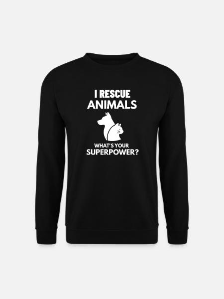 Tierrettungsgeschenk für gerettete Hunde-Mutter und Tierliebhaber - Unisex Pullover - Schwarz